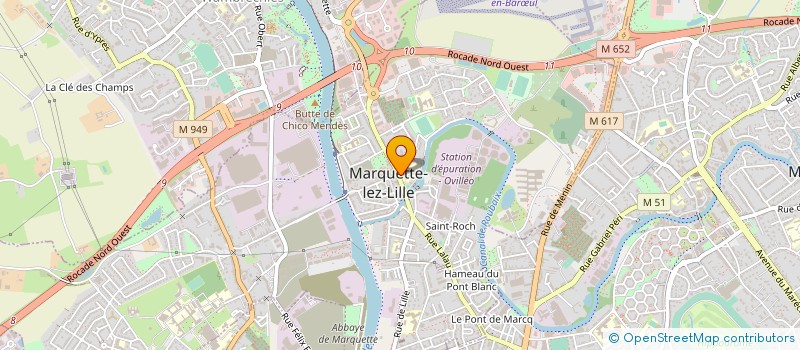 localisation de l'entreprise ASS  UNION LOCALE DES AINES  MARQUETTE-LEZ-LILLE