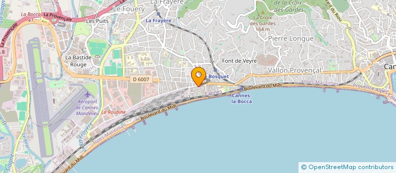 localisation de l'entreprise ASS  UNION SPORTIVE CANNES BOCCA OLYMPIQ  CANNES