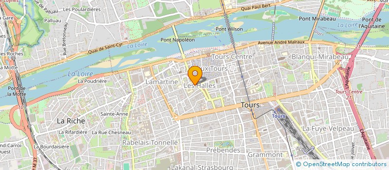 localisation de l'entreprise ASS  UNION SPORTIVE DE TOURS  TOURS
