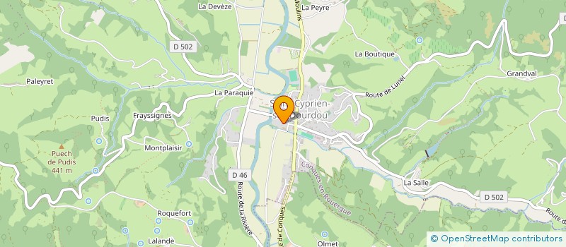 localisation de l'entreprise ASS UNION SPORTIVE DU DOURDOU à CONQUES-EN-ROUERGUE