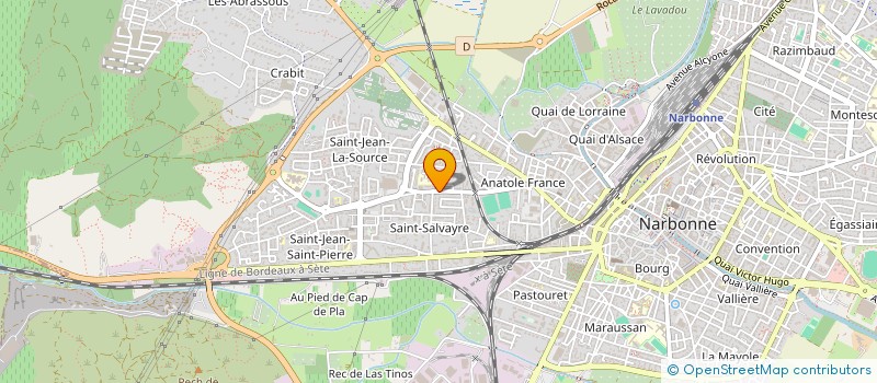 localisation de l'entreprise ASS  UNION SPORTIVE NARBONNE XIII STADE  NARBONNE