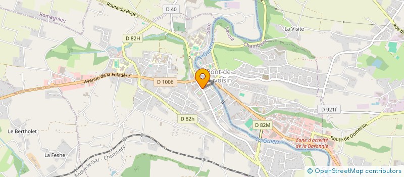 localisation de l'entreprise ASS  UNION SPORTIVE PETANQUE PONT  LE PONT-DE-BEAUVOISIN