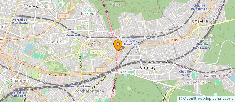 localisation de l'entreprise ASS UNION URBAINE DEFENSE PROTEC  VIROFLAY