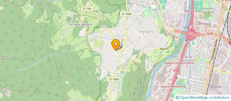 localisation de l'entreprise ASS  UNITE CYNOPHILE DE PISTAGE à SEYSSINS