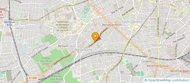 localisation de l'entreprise ASS UNIV CREATION ENTREPRISE AQUIT  BORDEAUX