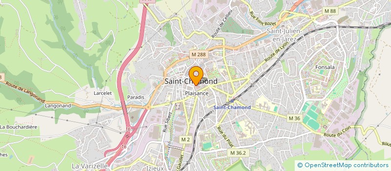 localisation de l'entreprise ASS URBAINE ACHAT ET SERVICES ST CHAMOND  SAINT-CHAMOND