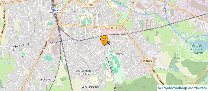 localisation de l'entreprise ASS USAGER CENT SOCIAL VENNNES à BOURG-EN-BRESSE