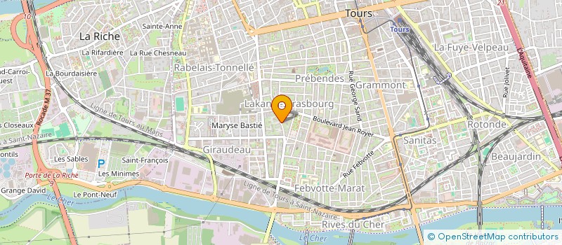 localisation de l'entreprise ASS USAGER CTRE SOCIAUX,GIRAUDEAU-MARYS à TOURS