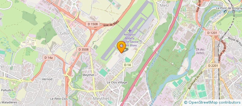 localisation de l'entreprise ASS USAGERS AERODROME ANNECY MEYTHET à ANNECY