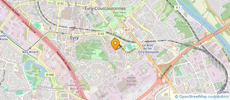 localisation de l'entreprise ASS USAGERS CENT SANTE EPINETT à EVRY-COURCOURONNES