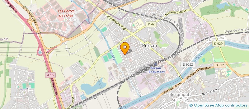 localisation de l'entreprise ASS USEP DE L'ECOLE PAUL ELUARD 1 PERSAN  PERSAN