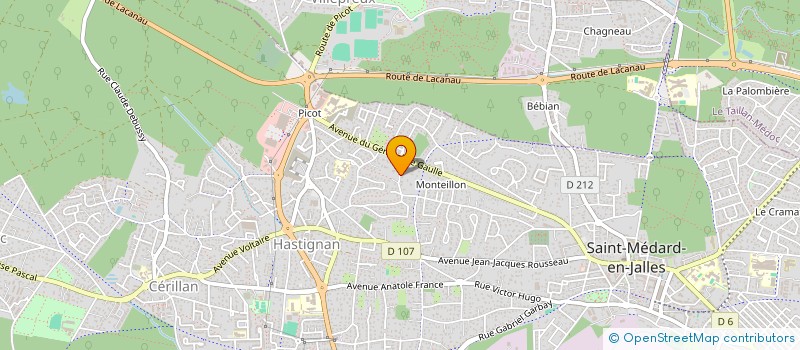 localisation de l'entreprise ASS USEP ECOLE PRIMAIRE DE LA GARENNE à SAINT-MEDARD-EN-JALLES