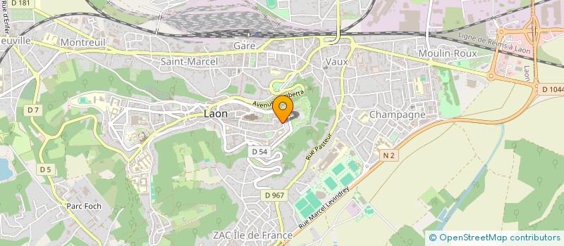 localisation de l'entreprise ASS UTILISAT RESTAU INTERADMIN CITADELLE à LAON