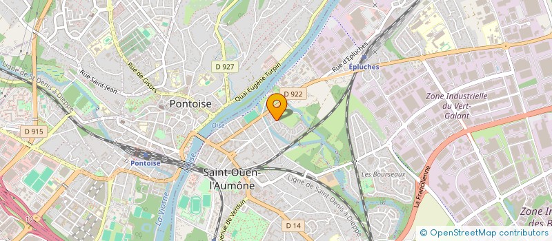 localisation de l'entreprise ASS V.OISE ENSEIG FORM TRAV IMMIG FAMILL à SAINT-OUEN-L'AUMONE