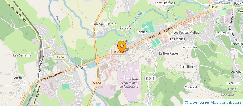 localisation de l'entreprise ASS VACANCE VOYAGE LOISIR à THIERS