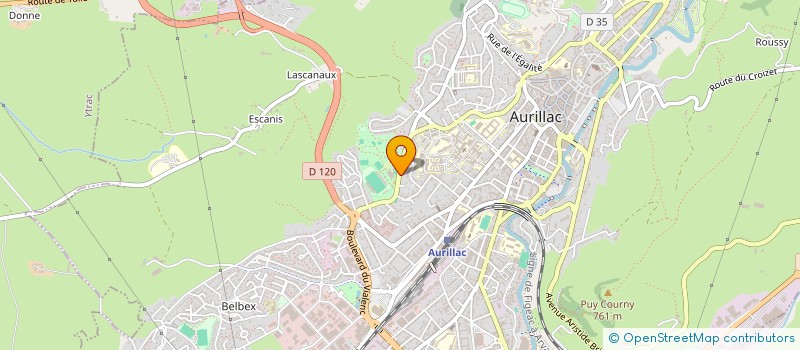 localisation de l'entreprise ASS VACANCES ET LOISIRS à AURILLAC