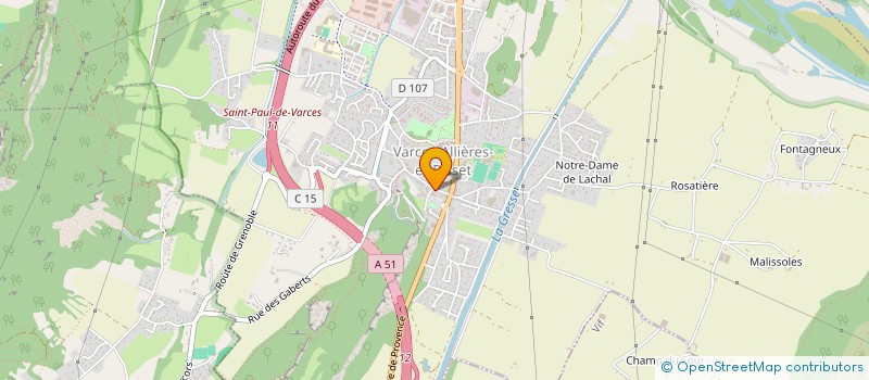 localisation de l'entreprise ASS VARCES VOLLEY  VARCES-ALLIERES-ET-RISSET