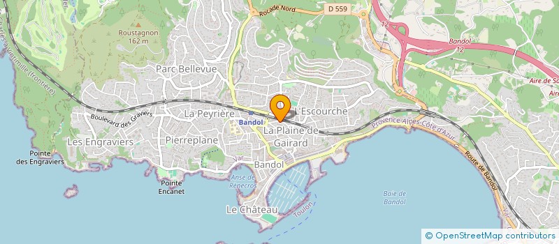 localisation de l'entreprise ASS  VAROISE PR L'EMPLOI DES CADRES LOI  BANDOL