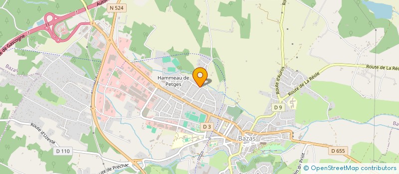 localisation de l'entreprise ASS VENTS D EBENE  BAZAS