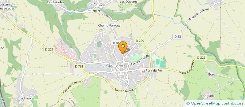 localisation de l'entreprise ASS VICOMTOISE ETUDES MEDICALES SPORTIVE  VIC-LE-COMTE