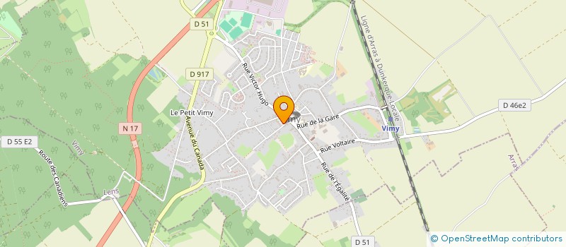 localisation de l'entreprise ASS VILLE DE VIMY à VIMY