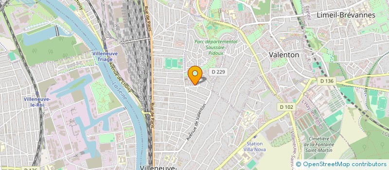 localisation de l'entreprise ASS VILLENEUVE EMPLOI  VILLENEUVE-SAINT-GEORGES