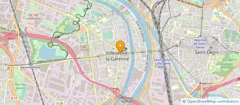 localisation de l'entreprise ASS VILLENOGARENNOISE ANIMATION LOISIRS  VILLENEUVE-LA-GARENNE