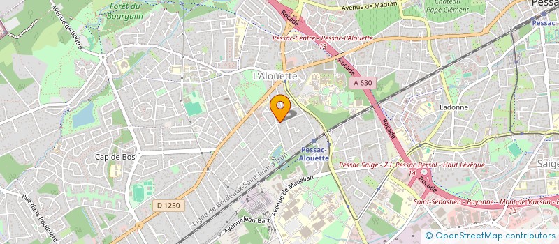 localisation de l'entreprise ASS VOLONTAIRES BORDEAUX 98 à PESSAC