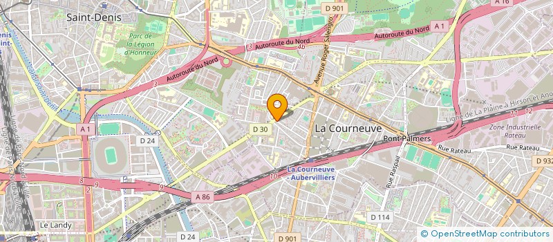 localisation de l'entreprise ASS VOYAGE ET CULTURELLE CIDRA à LA COURNEUVE