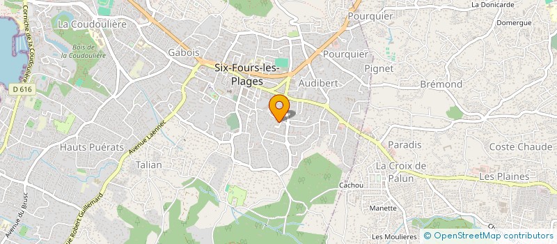 localisation de l'entreprise ASS VOYAGES ET LOISIRS CULTURELS à SIX-FOURS-LES-PLAGES