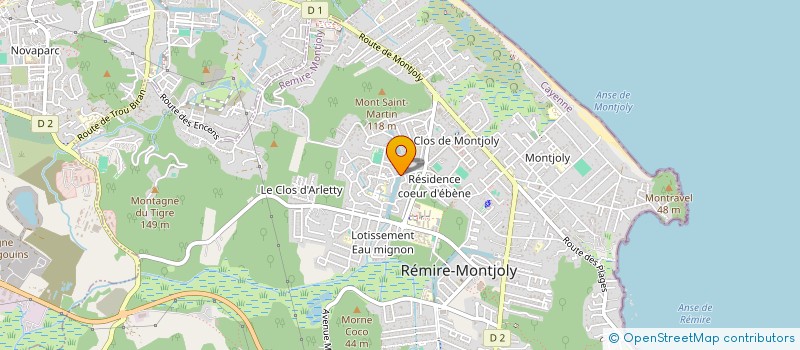 localisation de l'entreprise ASS WARA DINDE  REMIRE-MONTJOLY