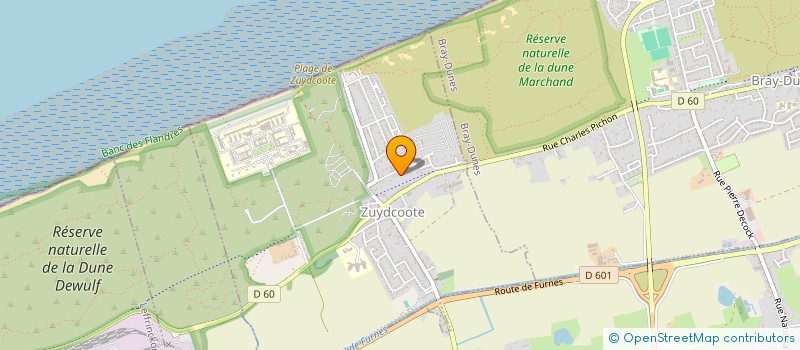 localisation de l'entreprise ASS ZEPHIR BASE DE CHAR A VOILE à ZUYDCOOTE
