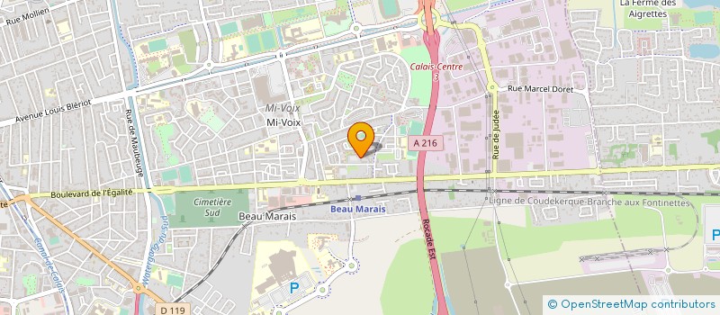 localisation de l'entreprise ASS ZUP UNIE ET RENOUVEAU à CALAIS