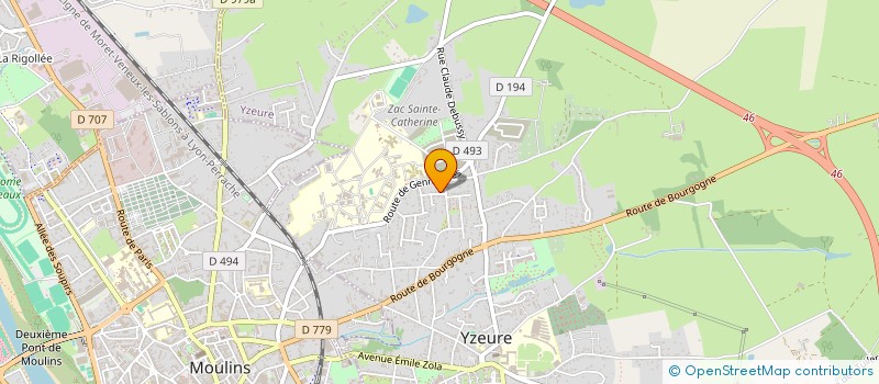 localisation de l'entreprise ASSA GAIA  YZEURE