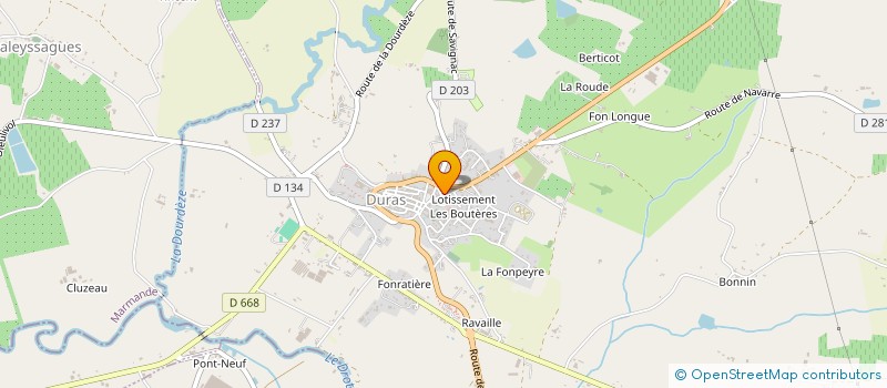 localisation de l'entreprise ASSAD DE DURAS à DURAS