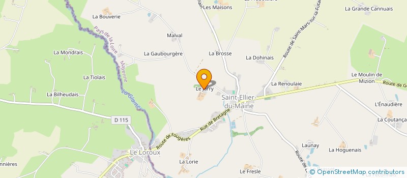 localisation de l'entreprise ASSAIN GENIE CIVIL OUVRAGE D'ART R-ALPES à ST ELLIER DU MAINE
