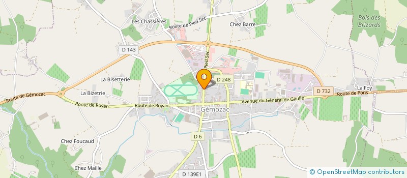 localisation de l'entreprise ASSAINI'SOL  GEMOZAC