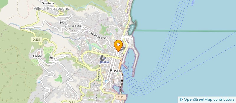 localisation de l'entreprise ASSAINISSEMENT 2B à BASTIA