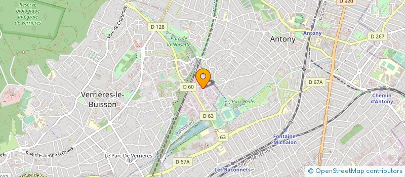 localisation de l'entreprise ASSAINISSEMENT 77 ILE DE FRANCE à VERRIERES-LE-BUISSON