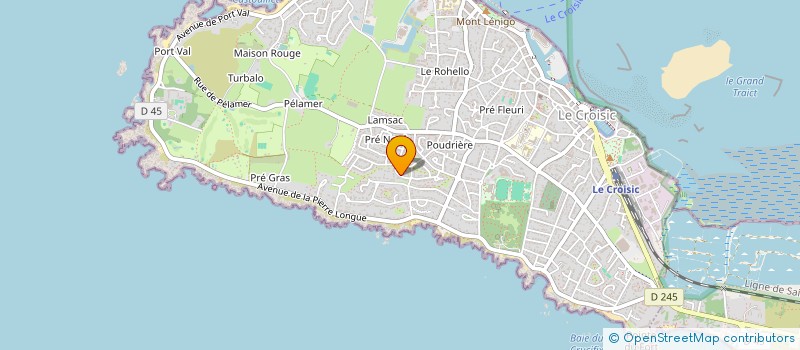 localisation de l'entreprise ASSAINISSEMENT AMENAGEMENT PRESQU'ILE SERVICE  LE CROISIC