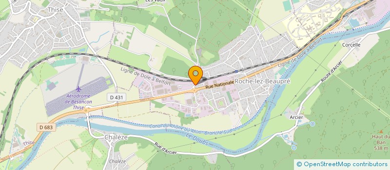 localisation de l'entreprise ASSAINISSEMENT BISONTIN  ROCHE-LEZ-BEAUPRE