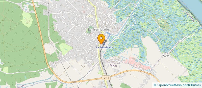 localisation de l'entreprise ASSAINISSEMENT COMBUSTIBLES JEAN-JACQUES SARRY  LA TREMBLADE