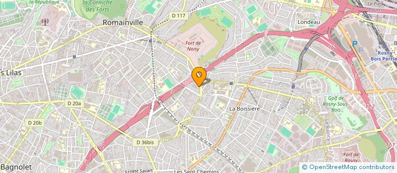 localisation de l'entreprise ASSAINISSEMENT COUVERTURE FRANCILIEN à ROMAINVILLE