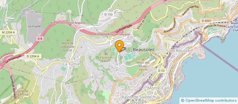 localisation de l'entreprise ASSAINISSEMENT DEPANNAGE PROXI à LA TURBIE