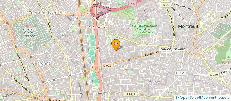 localisation de l'entreprise ASSAINISSEMENT DS à BAGNOLET