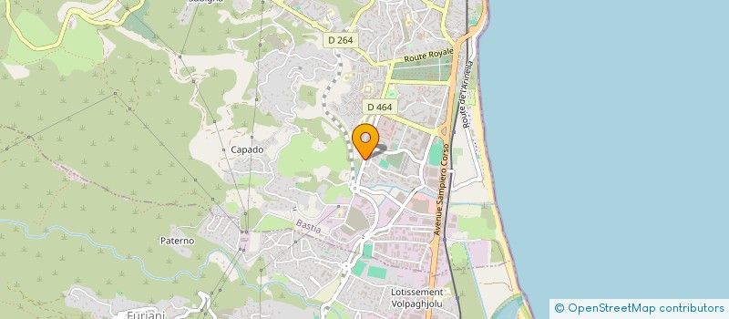 localisation de l'entreprise ASSAINISSEMENT ENVIRONNEMENT SERVICE à BASTIA