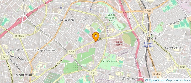 localisation de l'entreprise ASSAINISSEMENT FRANCILIEN à MONTREUIL