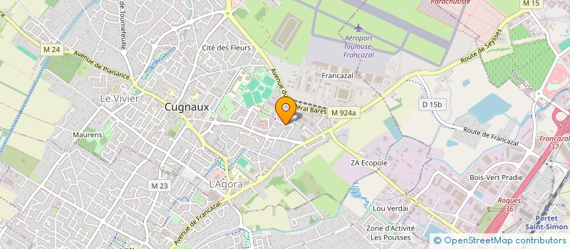 localisation de l'entreprise ASSAINISSEMENT HYGIENE MIDI PYRENEES à CUGNAUX