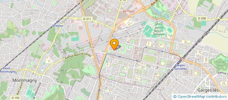 localisation de l'entreprise ASSAINISSEMENT ILE DE FRANCE  SARCELLES