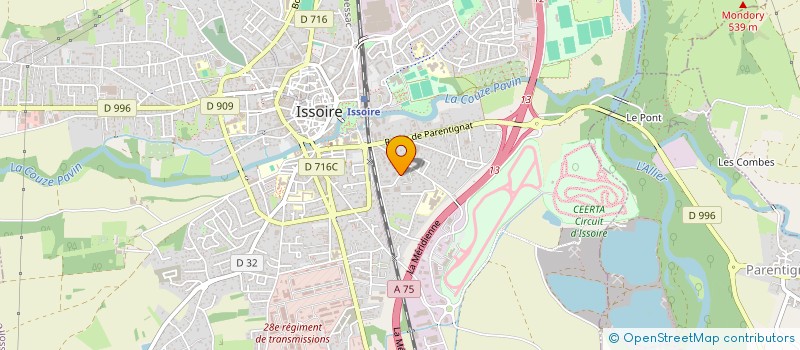 localisation de l'entreprise ASSAINISSEMENT JOLY  BRIOUDE